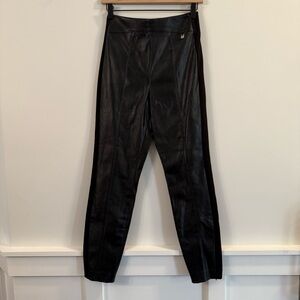 Women’s Ted Baker Black faux Leather straight leg Pants size 4